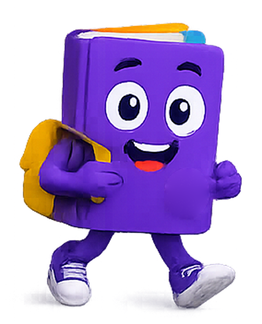 Dudu, mascote da EduFlex, usando uma mochila